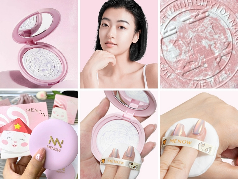 Phấn phủ cho da hỗn hợp thiên khô Menow