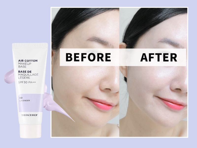 Kem lót hàn quốc The Face Shop Air Cotton mỏng nhẹ
