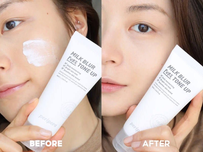 kem lót hàn quốc Peripera Milk Blur Tone Up