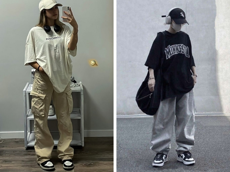 áo oversize quần jogger nam nữ
