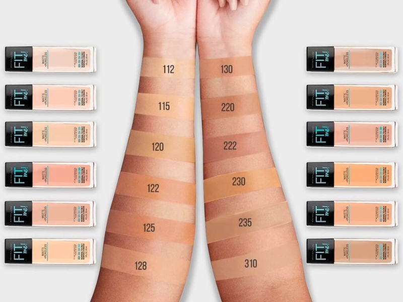 Bảng màu kem nền Fit Me Matte