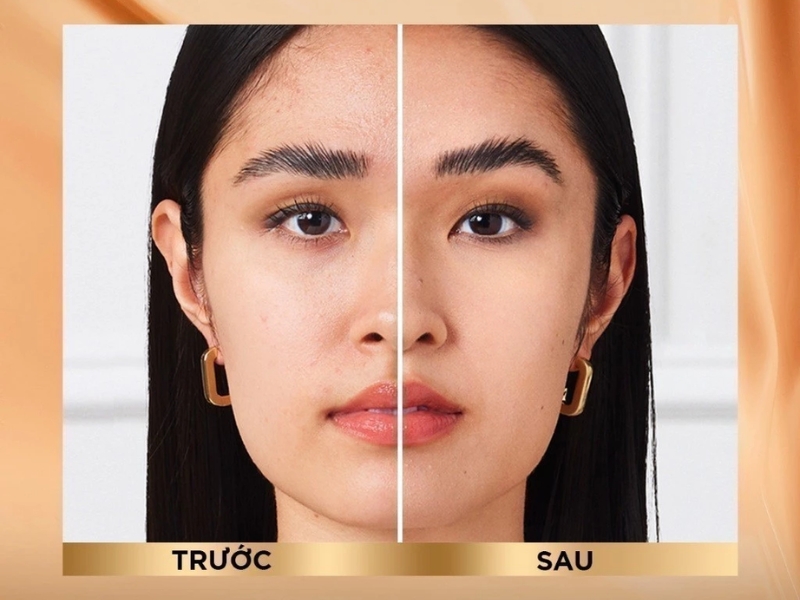 Trước và sau khi sử dụng kem nền cho da hỗn hợp L’ Oréal