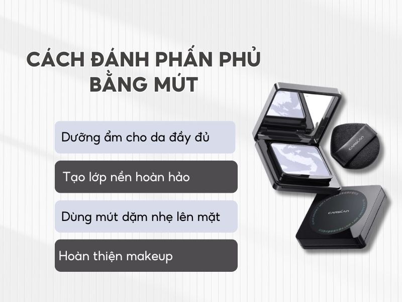 cách đánh phấn phủ bằng mút