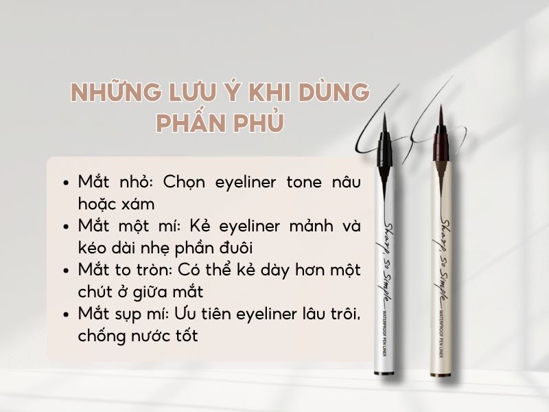 Tips lựa chọn các loại eyeliner phù hợp với từng dáng mắt