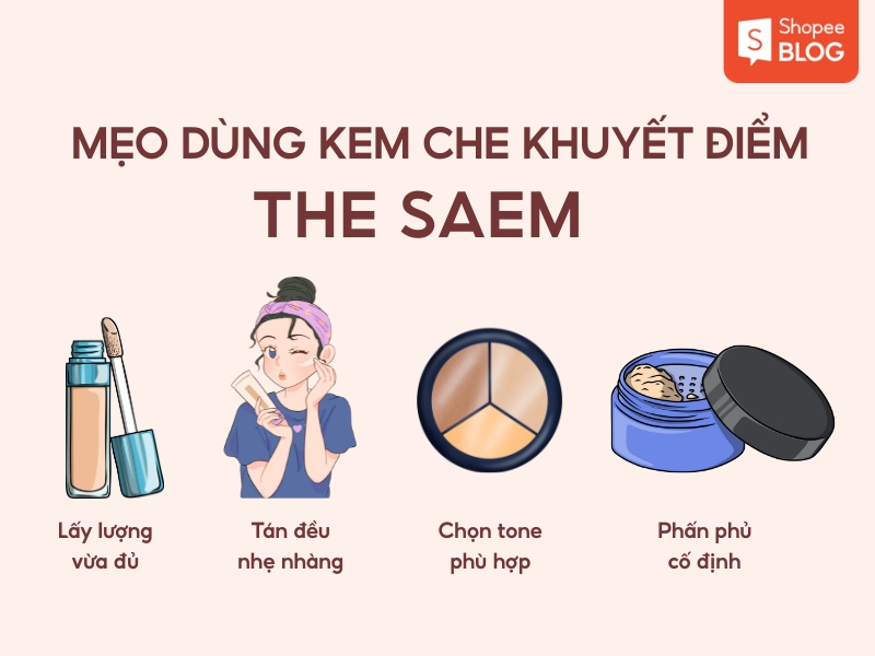 Mẹo dùng kem che khuyết điểm hiệu quả