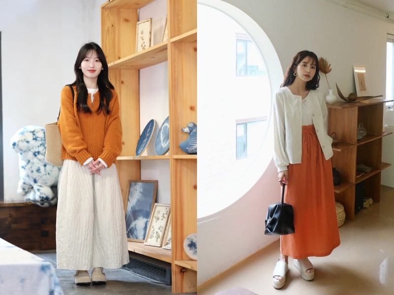 Cam đất phối cùng màu be