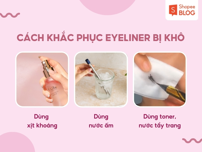 Cách khắc phục bút kẻ eyeliner bị khô tắc mực