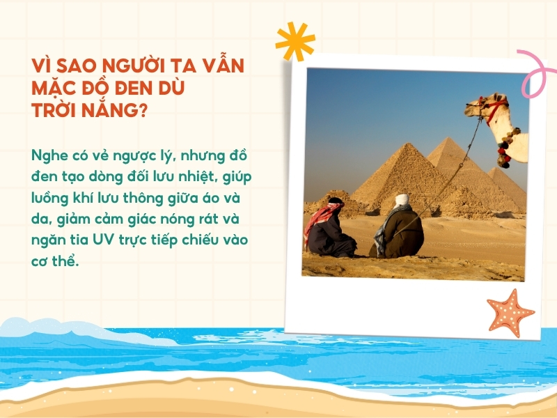 Vì sao người ta vẫn mặc đồ đen dù ở những khu vực nắng nóng? 