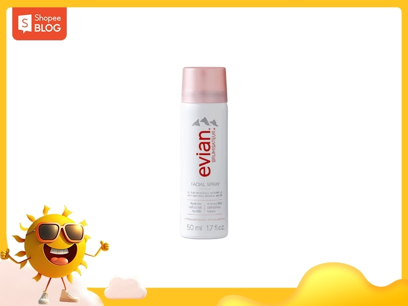 Xịt khoáng dưỡng ẩm evian® Facial Spray