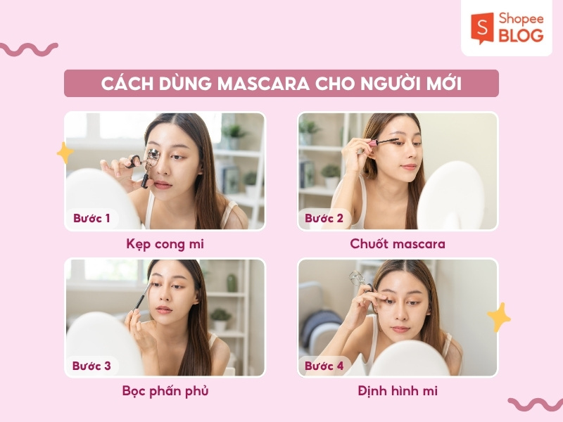 Cách dùng mascara cho người mới học makeup