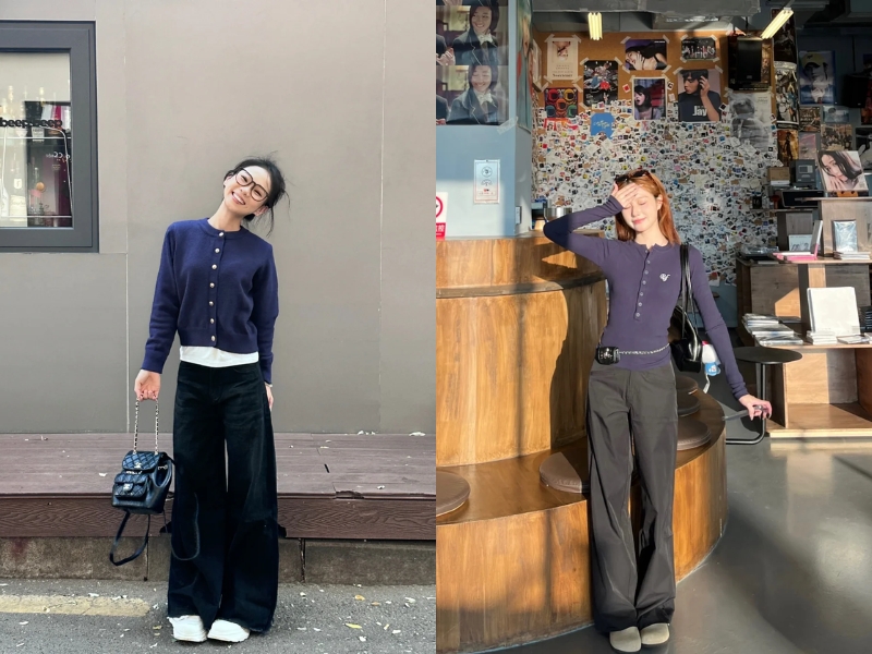 Sự kết hợp giữa xanh than và đen