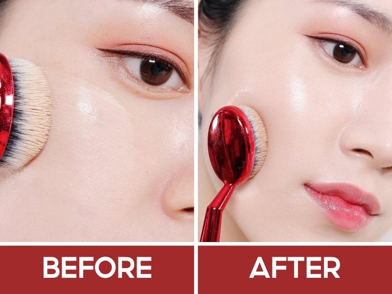 Hiệu quả lớp nền khi dùng cọ nền Espoir