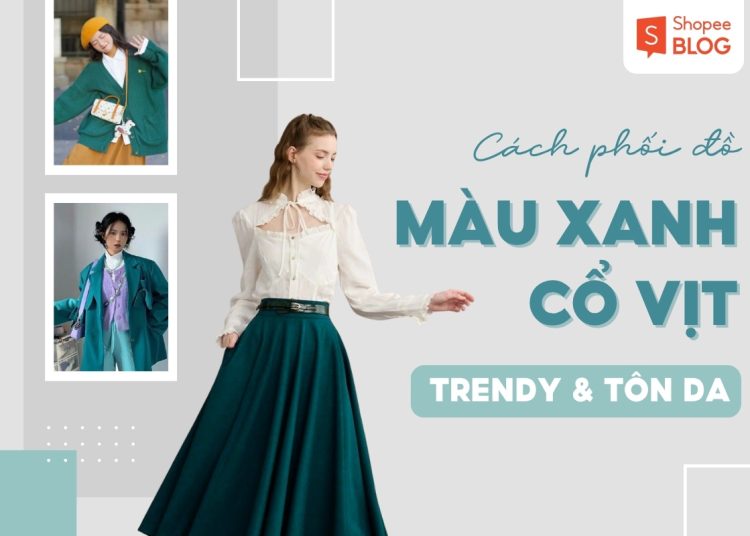 màu xanh cổ vịt phối với màu gì