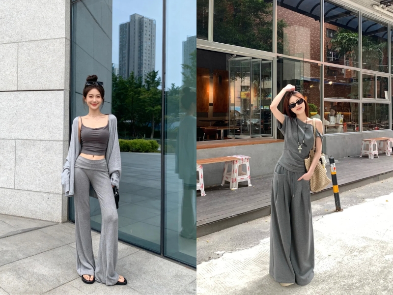 Sự đồng điệu giữa gam ghi và xám 