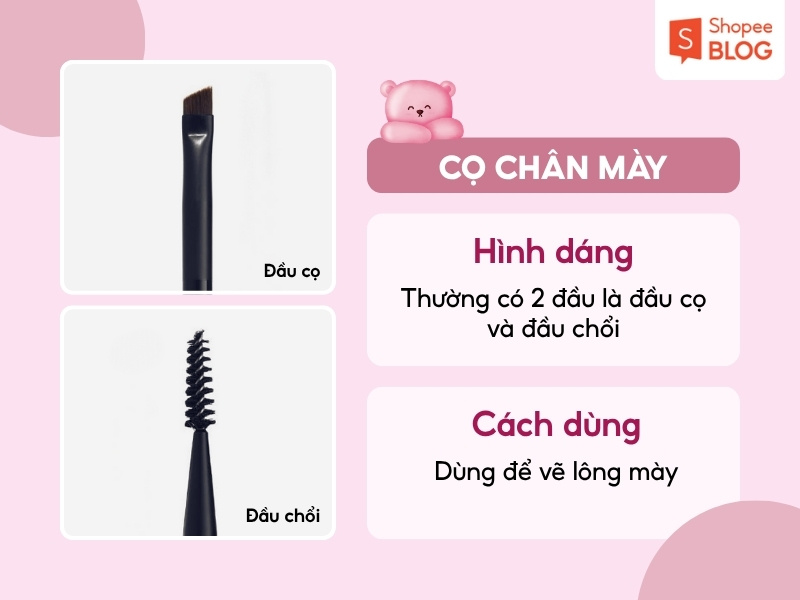 Cách dùng cọ chân mày