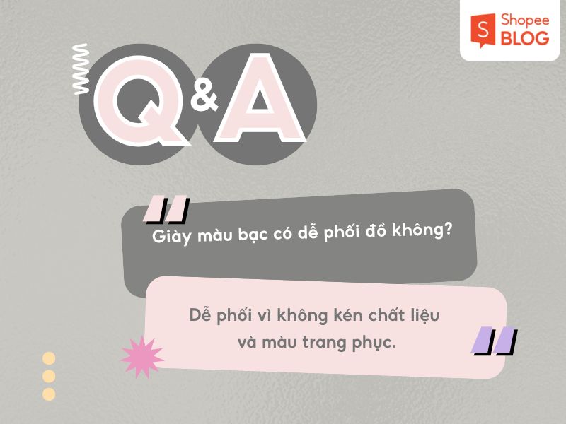 Phối đồ với giày màu bạc