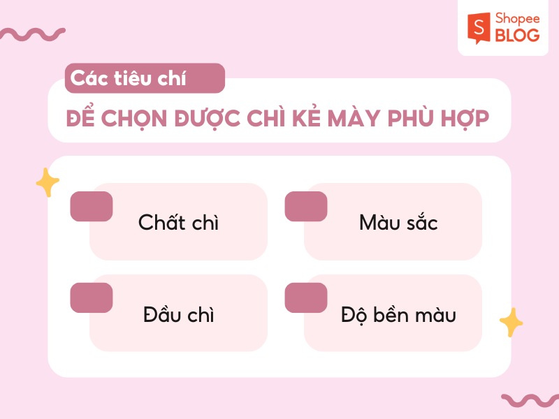 Tiêu chí chọn mua chì kẻ mày
