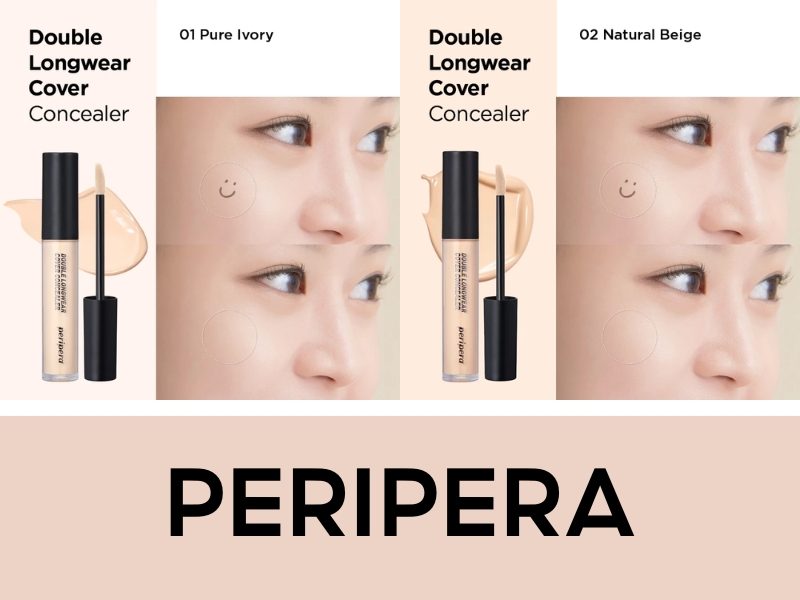 Bảng màu Peripera Double Longwear Cover Concealer