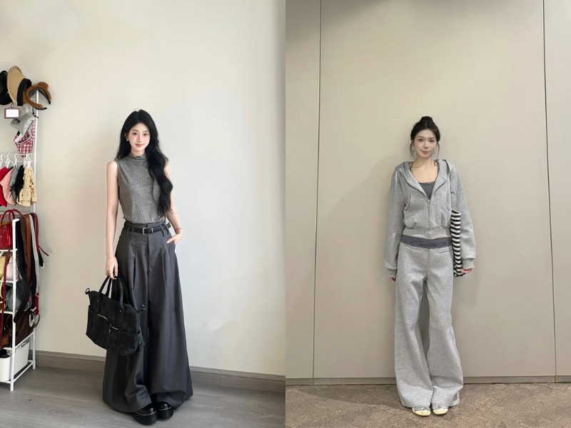 Sự đồng điệu giữa gam ghi và xám