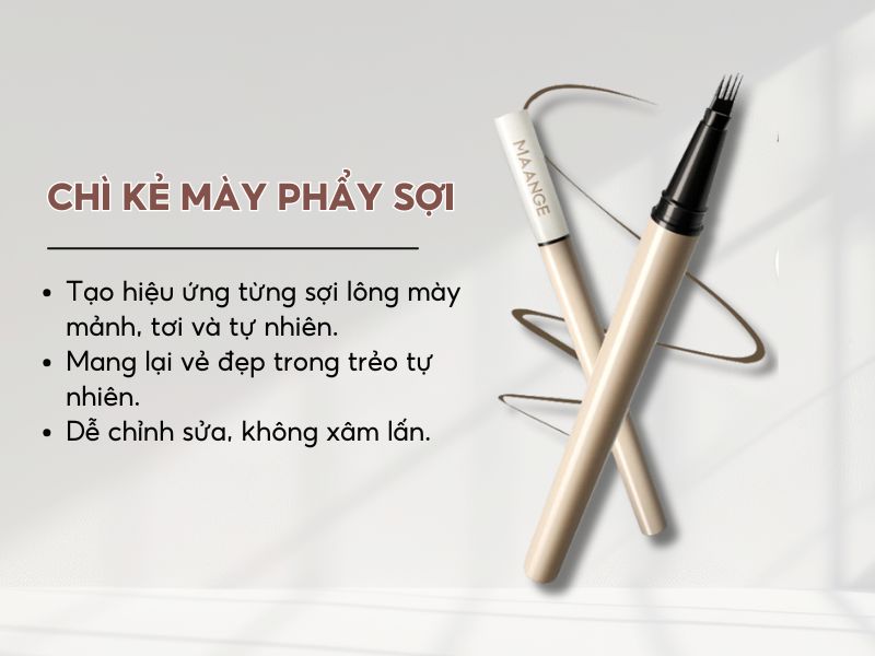 Chì kẻ mày phẩy sợi 