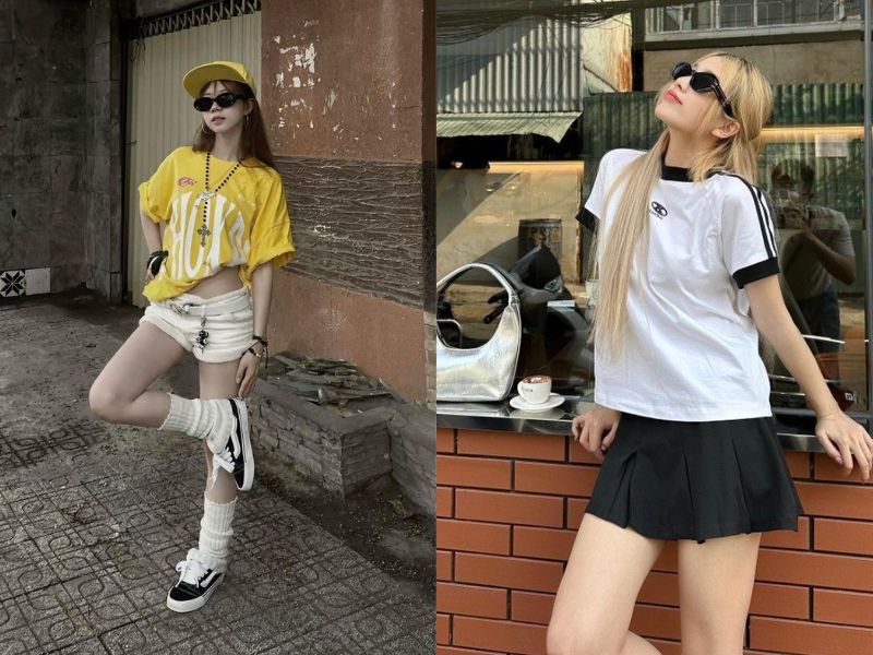 Cách phối đồ với t shirt trẻ trung, năng động