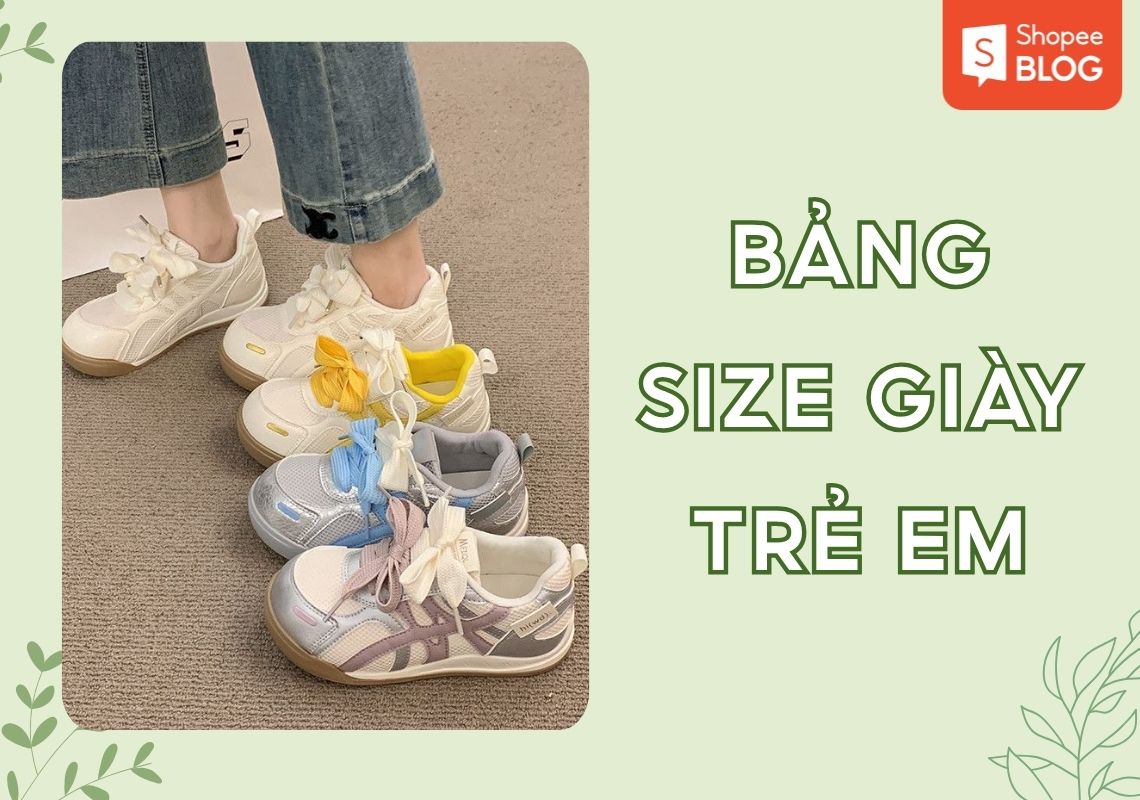 bảng size giày trẻ em