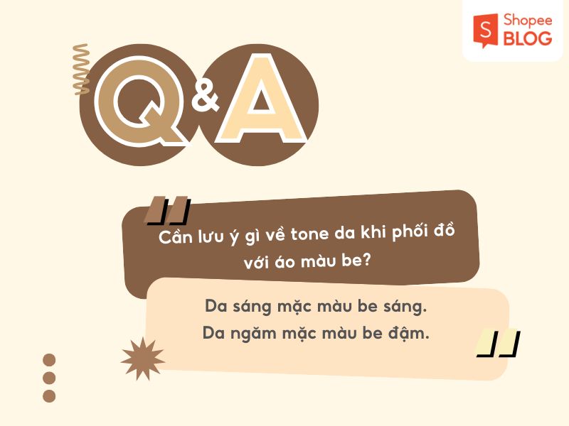 Phối áo màu be theo tone da