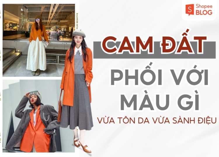 màu cam đất phối với màu gì