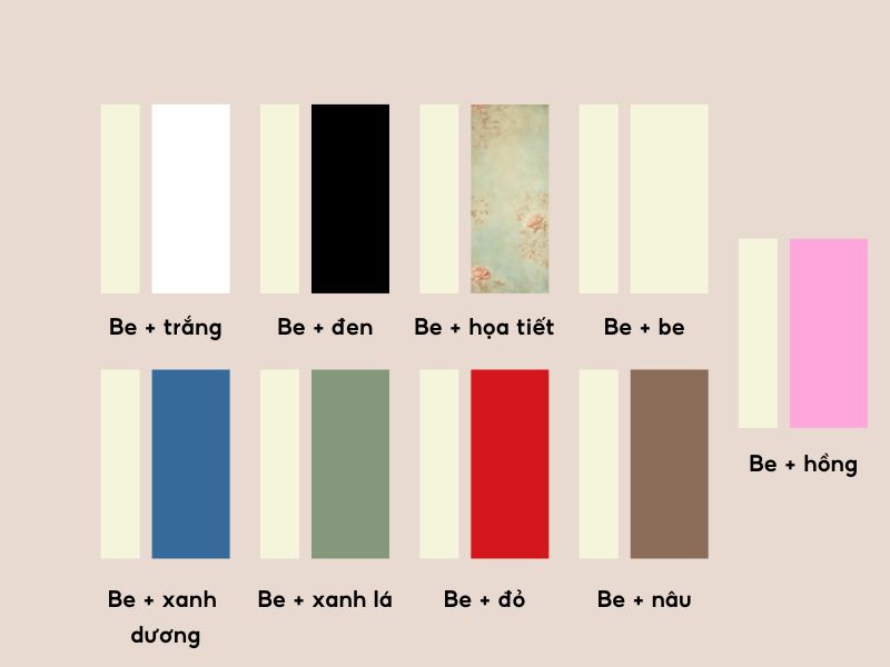 Phối đồ với quần màu be