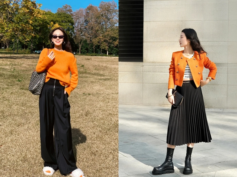 Set đồ cam đất – đen 