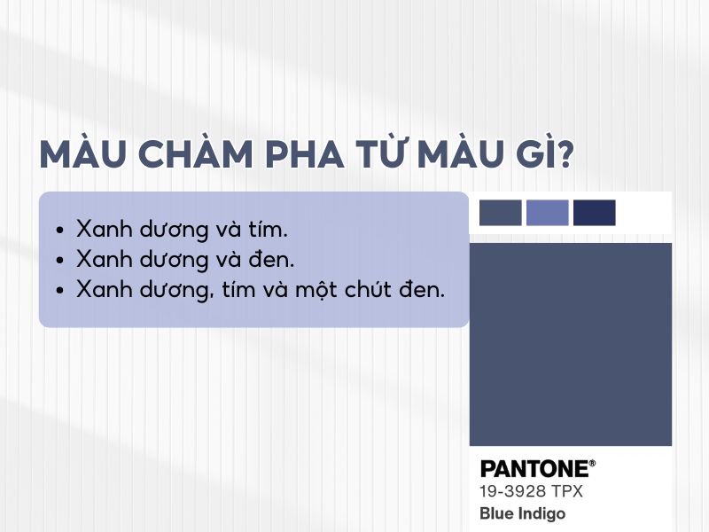 Cách pha màu chàm 