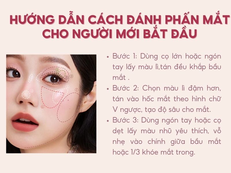 hưỡng dẫn cách đánh phấn mắt cho người mới bắt đầu