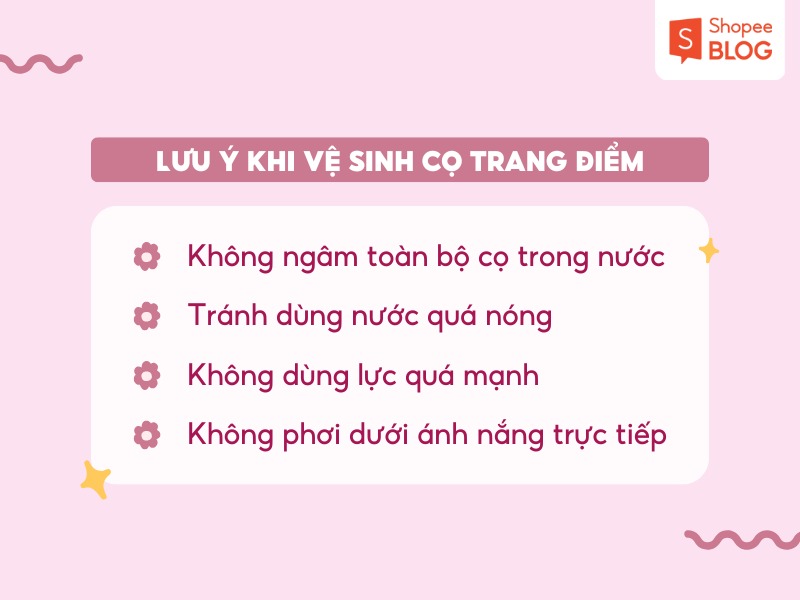 Lưu ý khi vệ sinh cọ trang điểm
