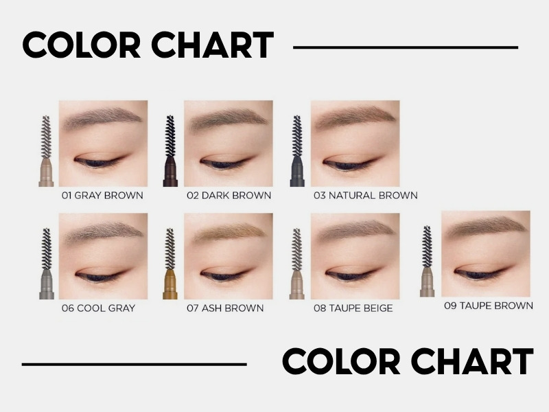 Bảng màu chì kẻ mày Peripera Speedy Skinny Brow