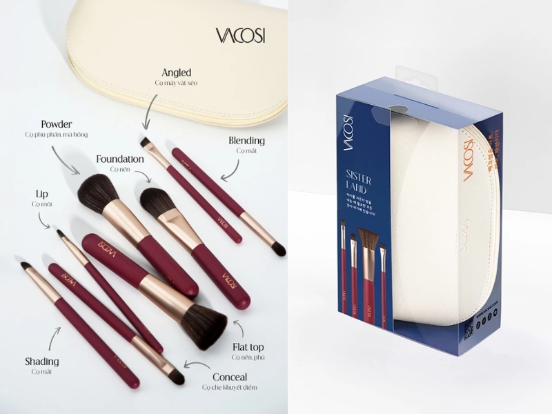 Bộ cọ trang điểm Vacosi