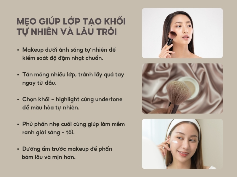 Mẹo đánh khối tự nhiên cho gương mặt