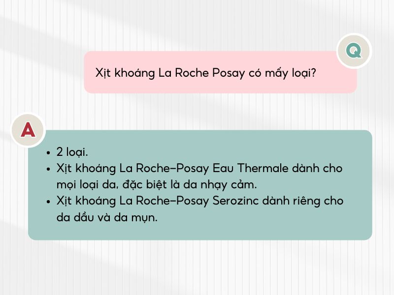 có 2 loại xịt khoáng của La Roche Posay 