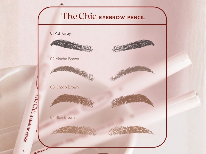 Bảng màu chì kẻ mày Dearmay The Chic Eyebrow Pencil