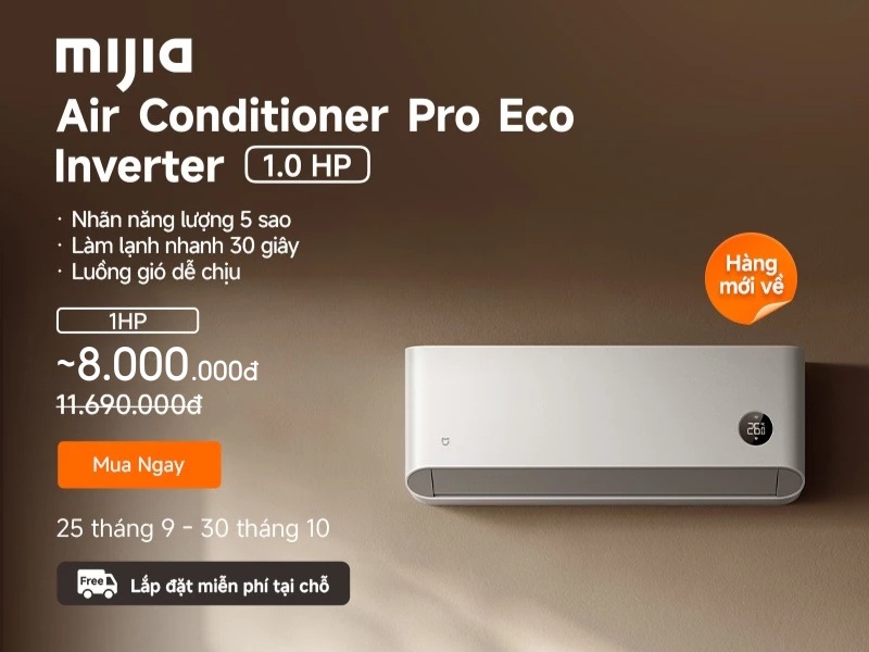 Chương trình sale điều hòa Xiaomi Mijia 10.10