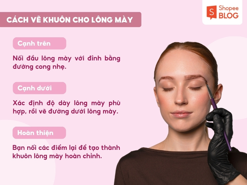 Cách vẽ khuôn lông mày