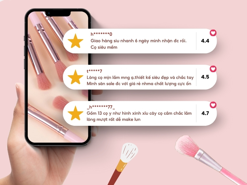 Review chân thật người dùng Shopee về cọ trang điểm Maange
