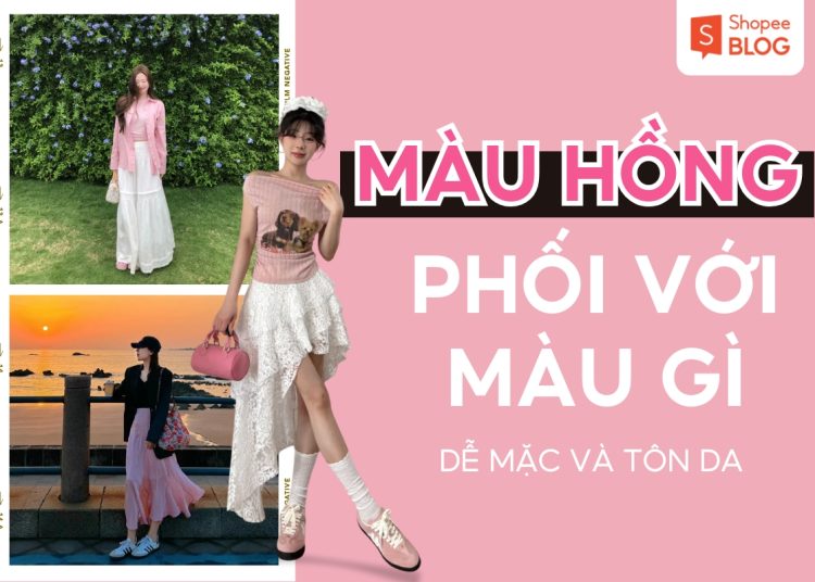 màu hồng phối với màu gì
