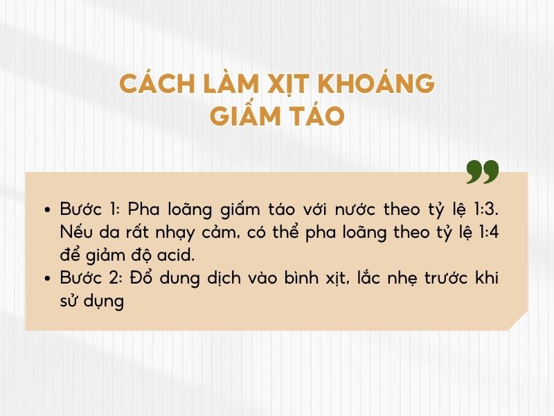 cách làm xịt khoáng từ giấm táo giúp cân bằng pH cho da