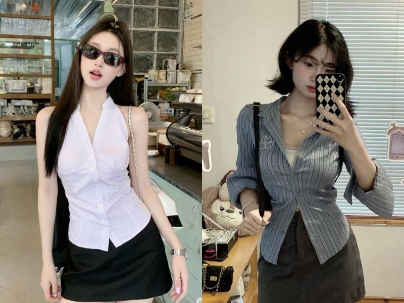 Các mẫu áo slim fit.