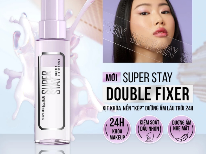 Hiệu quả của Maybelline Superstay Double Fixer Spray