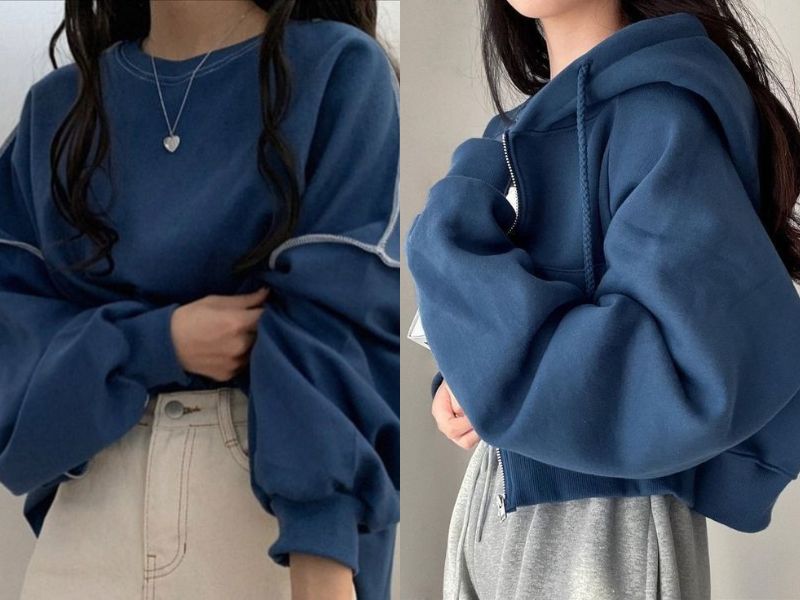Phối Một chiếc hoodie chàm cho nữ
