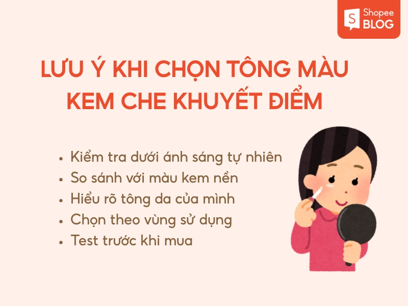 lưu ý khi mua kem che khuyết điểm