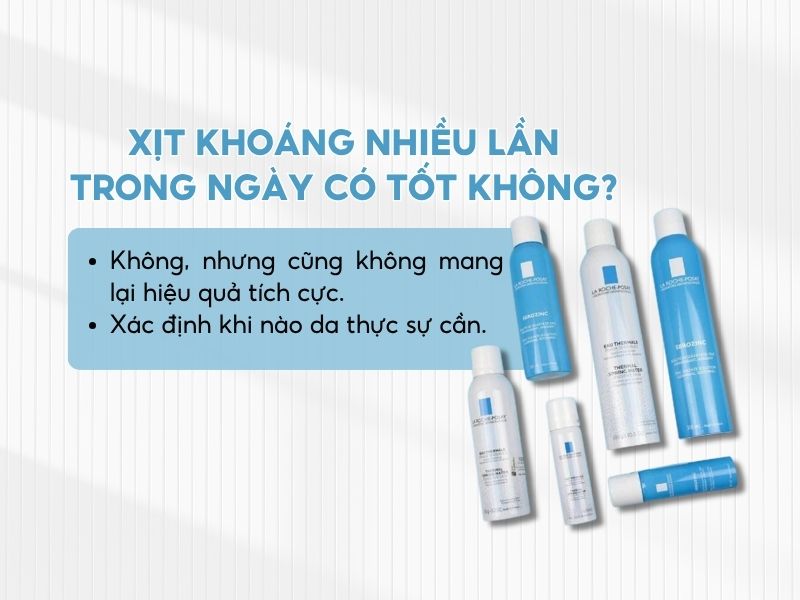 Xịt khoáng vừa đủ để cấp ẩm đầy đủ