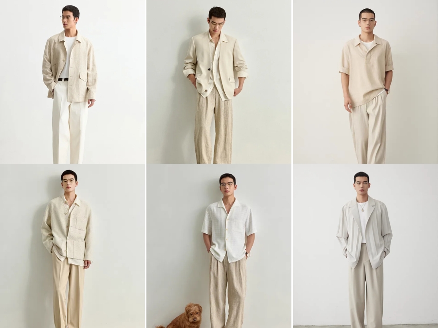 các item phối đồ màu ivory cho nam