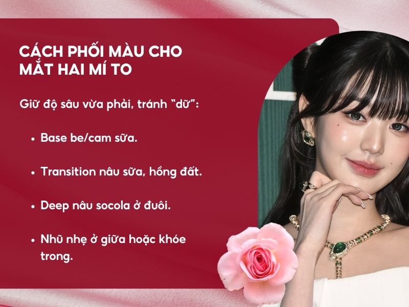 Cách phối màu cho mắt to, hai mí